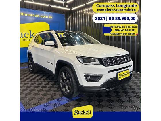 JEEP COMPASS 2.0 16V FLEX LONGITUDE AUTOMÁTICO JEEP COMPASS 2.0 16V FLEX LONGITUDE AUTOMÁTICO